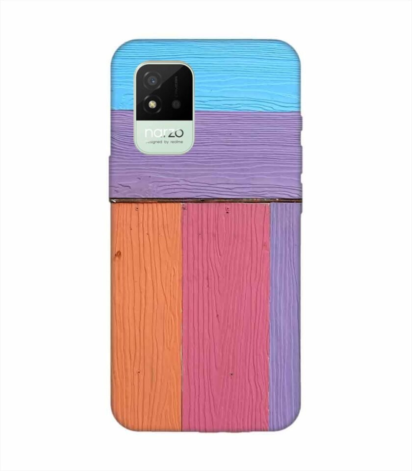 Realme Narzo 50I Full Frame Shot Multi Colored Wall By Swimming Pool Custom Printed Back Cover Design