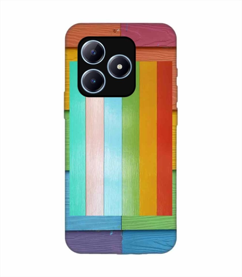 Realme Narzo N63 Full Frame Shot Multi Colored Wall Custom Printed Back Cover Design