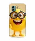 Samsung Galaxy A04 Happy Yellow Smiley Face Wearing Glasses Giving Thumbs Up Custom Printed Back Cover Design