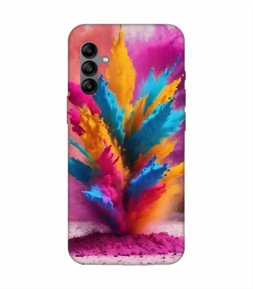 Samsung Galaxy A04S Happy Holi Color Splash Explosion Colored Powder Background Ai Generated Custom Printed Back Cover Design
