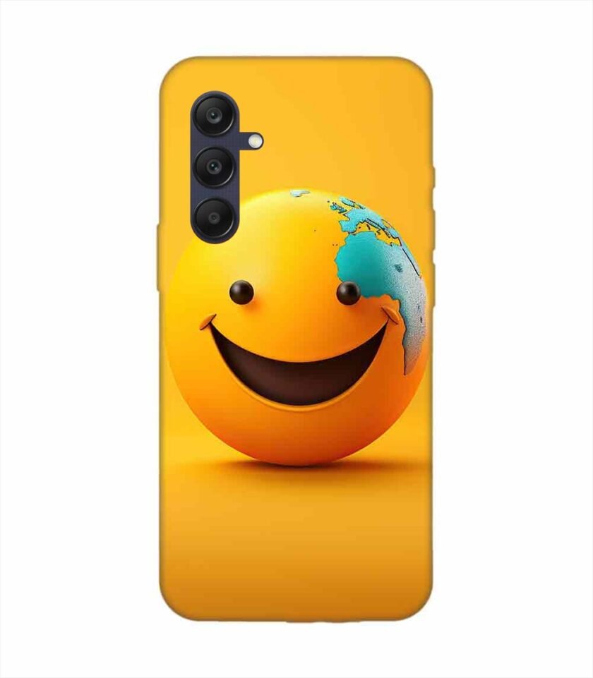 Samsung Galaxy A05S Happy Smiley Face Emoji Custom Printed Back Cover Design