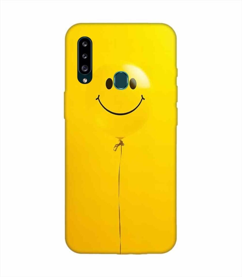 Samsung Galaxy A20S Happy Yellow Balloon Custom Printed Back Cover Design