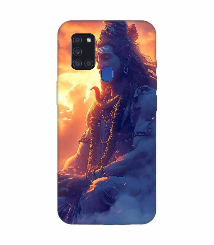Samsung Galaxy A21S Happy Maha Shivaratri Wallpaper Custom Printed Back Cover Design