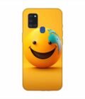 Samsung Galaxy A21S Happy Smiley Face Emoji Custom Printed Back Cover Design
