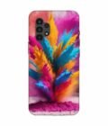 Samsung Galaxy A32 (4G) Happy Holi Color Splash Explosion Colored Powder Background Ai Generated Custom Printed Back Cover Design