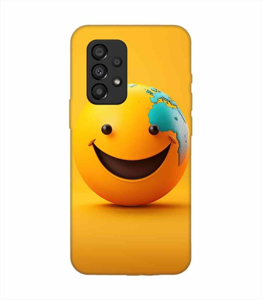 Samsung Galaxy A33 (5G) Happy Smiley Face Emoji Custom Printed Back Cover Design