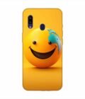 Samsung Galaxy A40 Happy Smiley Face Emoji Custom Printed Back Cover Design