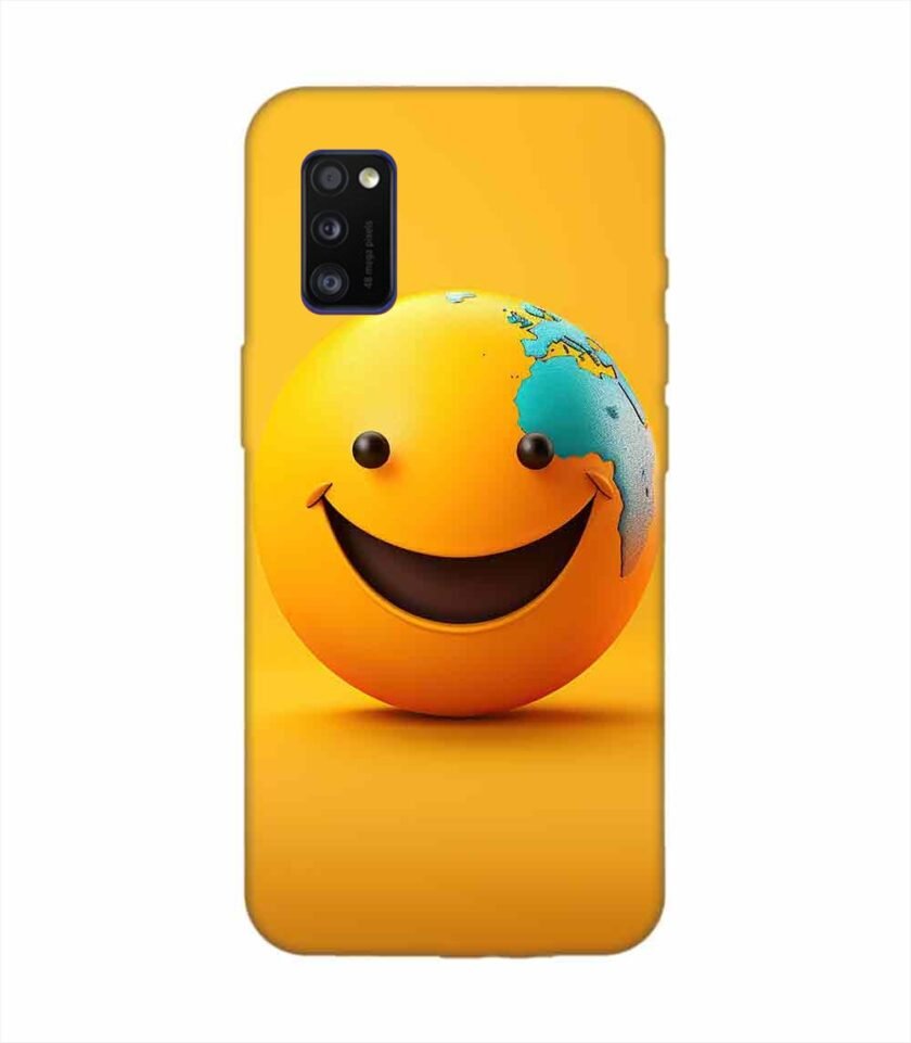 Samsung Galaxy A41 Happy Smiley Face Emoji Custom Printed Back Cover Design
