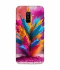 Samsung Galaxy A6 Plus Happy Holi Color Splash Explosion Colored Powder Background Ai Generated Custom Printed Back Cover Design