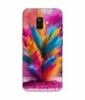 Samsung Galaxy A6 Happy Holi Color Splash Explosion Colored Powder Background Ai Generated Custom Printed Back Cover Design