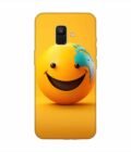 Samsung Galaxy A6 Happy Smiley Face Emoji Custom Printed Back Cover Design
