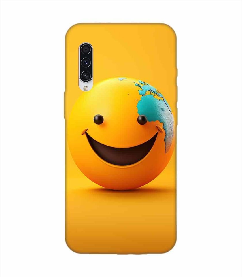 Samsung Galaxy A70S Happy Smiley Face Emoji Custom Printed Back Cover Design
