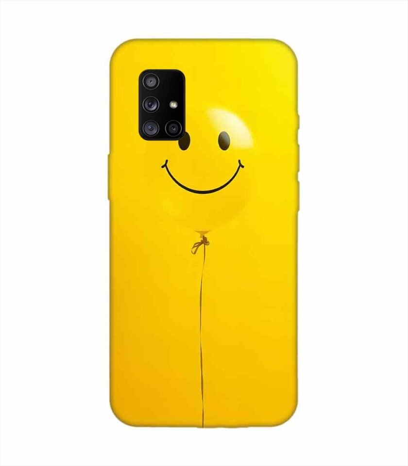 Samsung Galaxy A71 Happy Yellow Balloon Custom Printed Back Cover Design