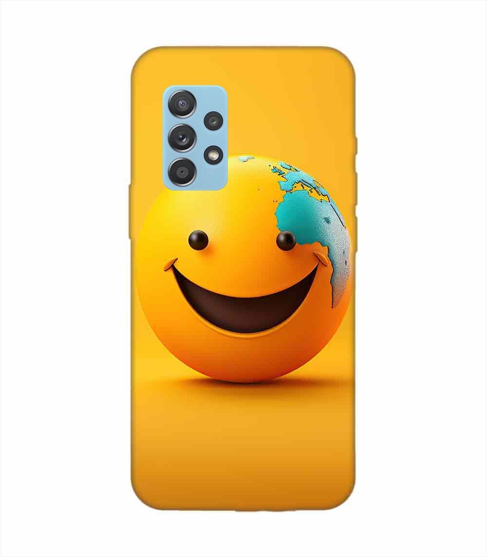 Samsung Galaxy A73 (5G) Happy Smiley Face Emoji Custom Printed Back Cover Design