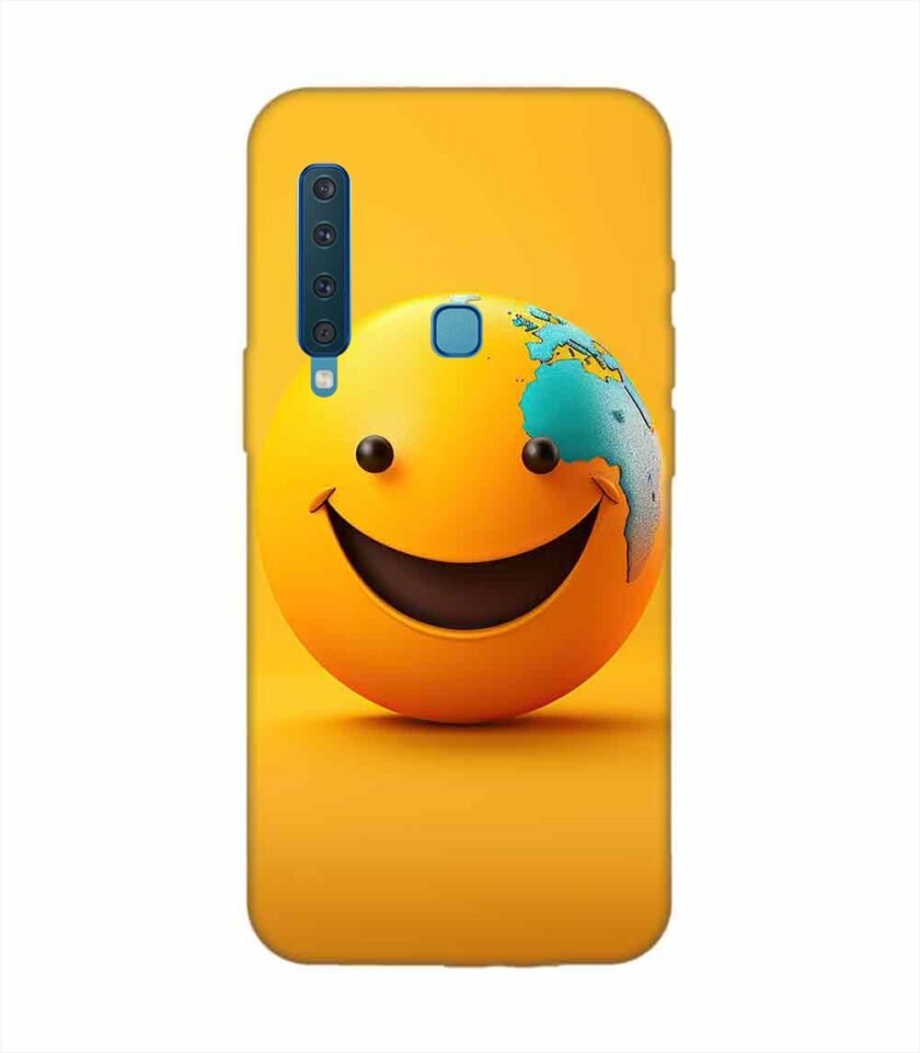 Samsung Galaxy A9 (2018) Happy Smiley Face Emoji Custom Printed Back Cover Design