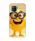 Samsung Galaxy F12 Happy Yellow Smiley Face Wearing Glasses Giving Thumbs Up Custom Printed Back Cover Design