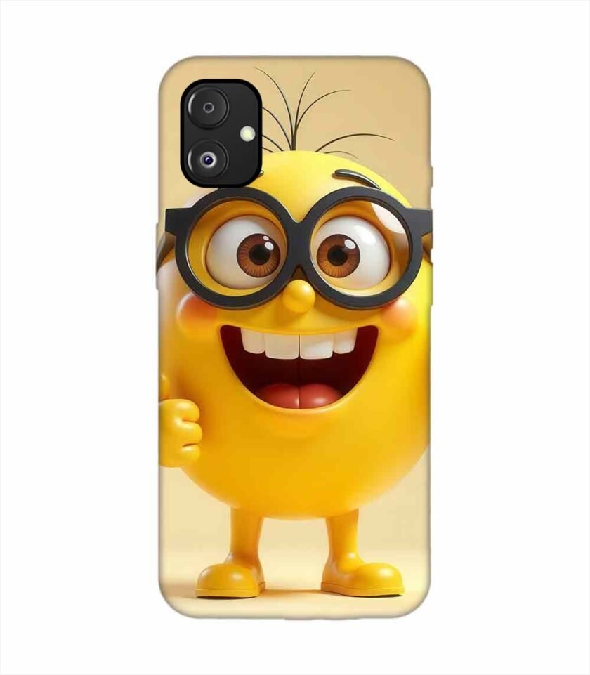 Samsung Galaxy F14 (5G) Happy Yellow Smiley Face Wearing Glasses Giving Thumbs Up Custom Printed Back Cover Design