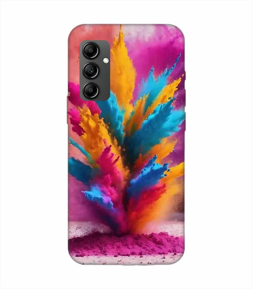 Samsung Galaxy F34 (5G) Happy Holi Color Splash Explosion Colored Powder Background Ai Generated Custom Printed Back Cover Design