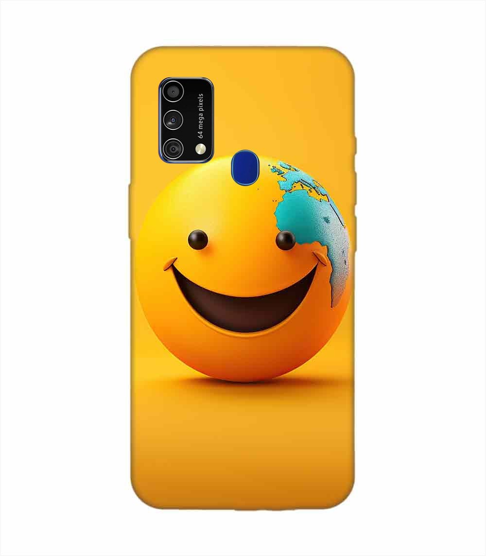 Samsung Galaxy F41 Happy Smiley Face Emoji Custom Printed Back Cover Design