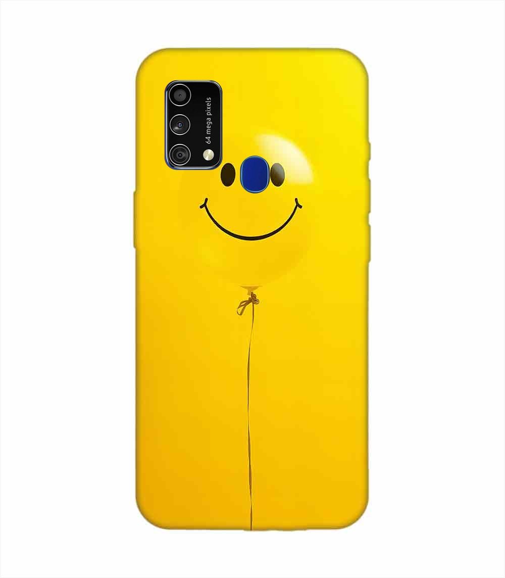 Samsung Galaxy F41 Happy Yellow Balloon Custom Printed Back Cover Design