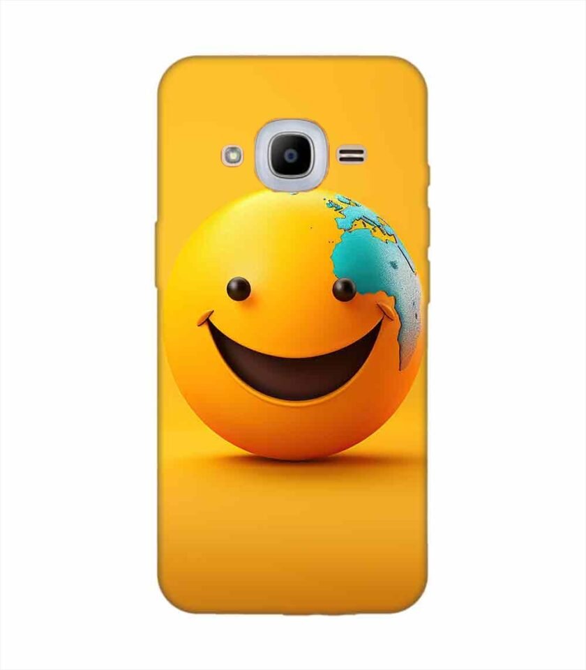 Samsung Galaxy J2 Pro (2016) Happy Smiley Face Emoji Custom Printed Back Cover Design