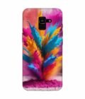 Samsung Galaxy J6 (2018) Happy Holi Color Splash Explosion Colored Powder Background Ai Generated Custom Printed Back Cover Design