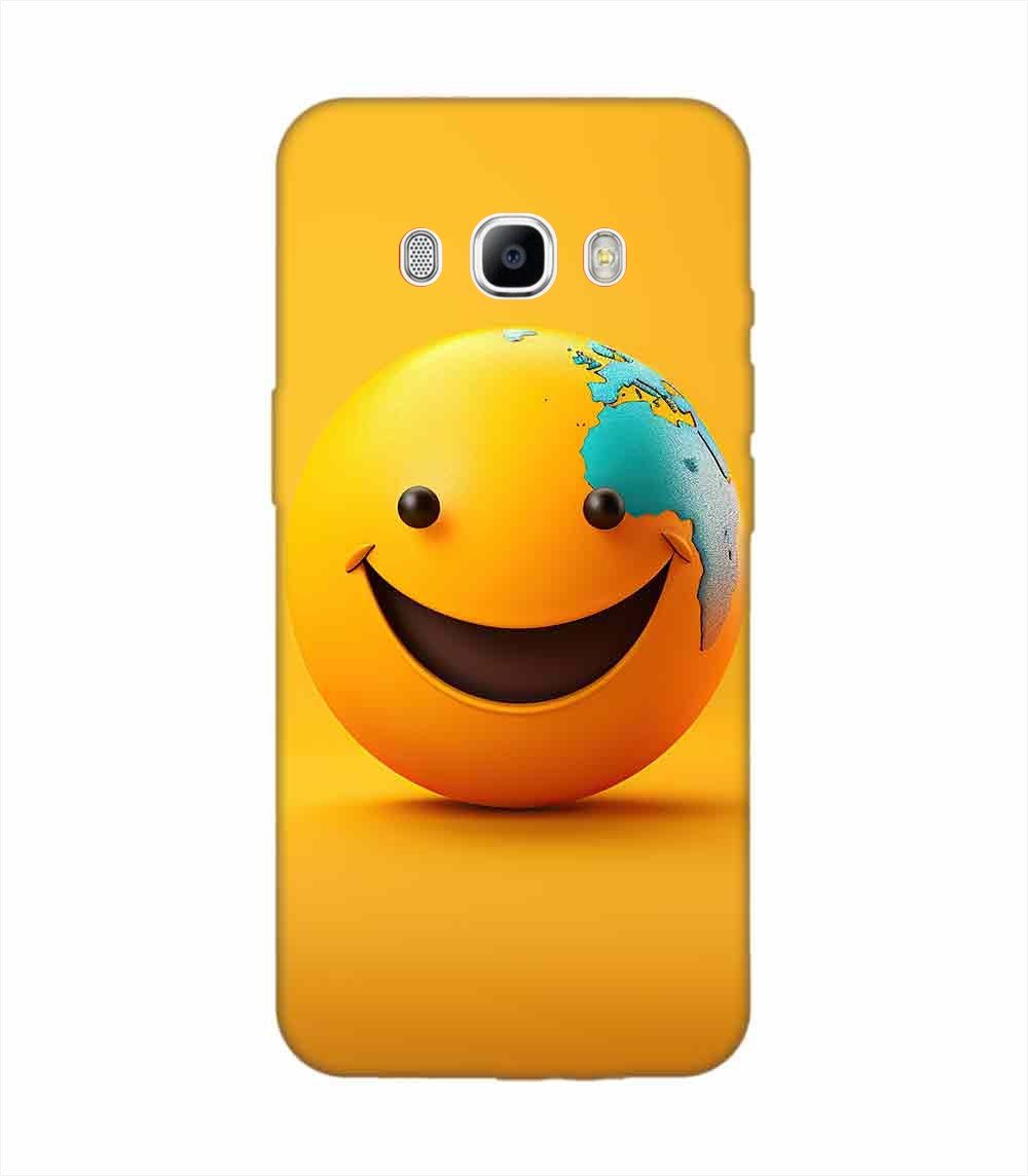 Samsung Galaxy J7 (2016) Happy Smiley Face Emoji Custom Printed Back Cover Design