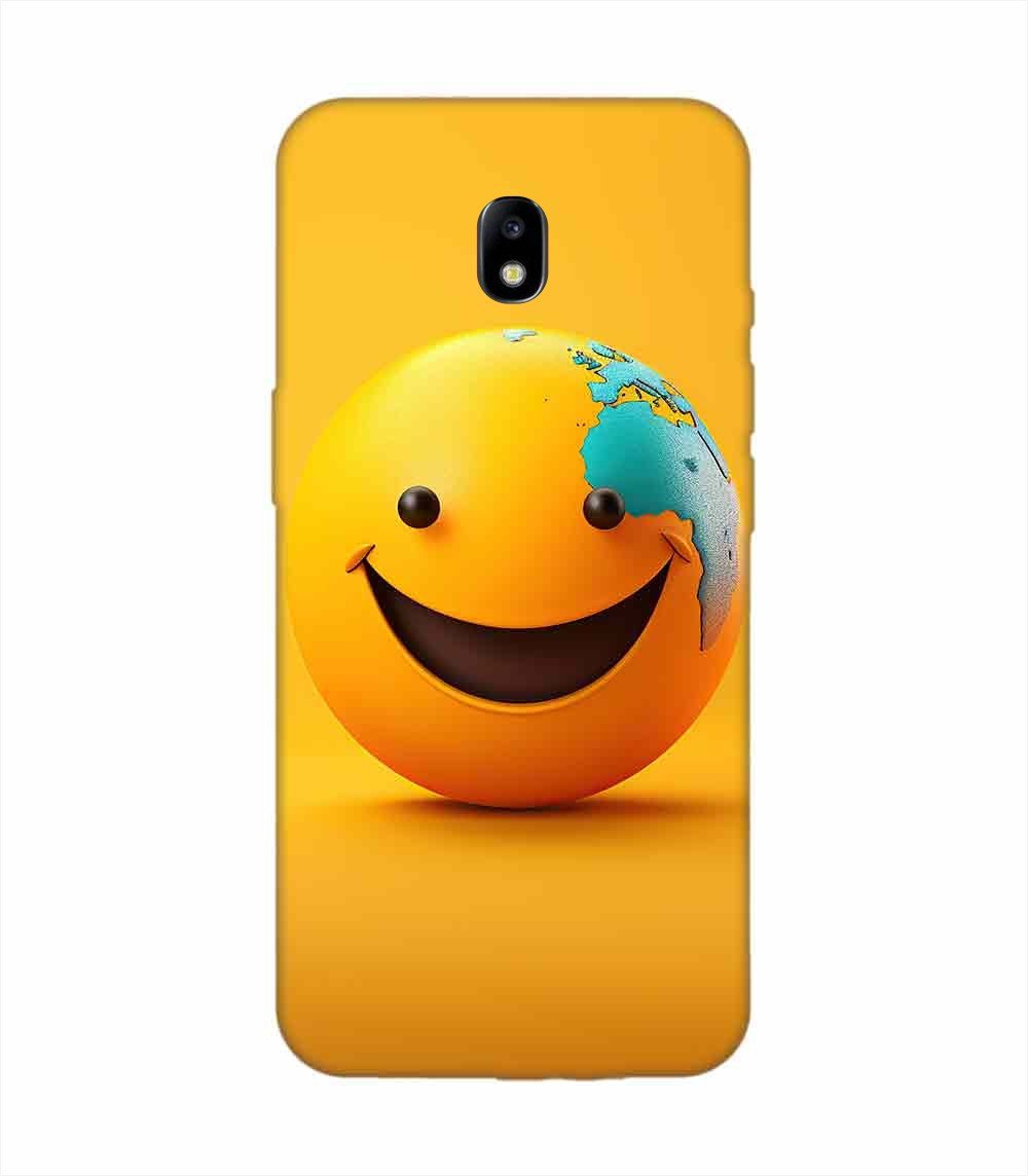 Samsung Galaxy J7 (2017) Happy Smiley Face Emoji Custom Printed Back Cover Design