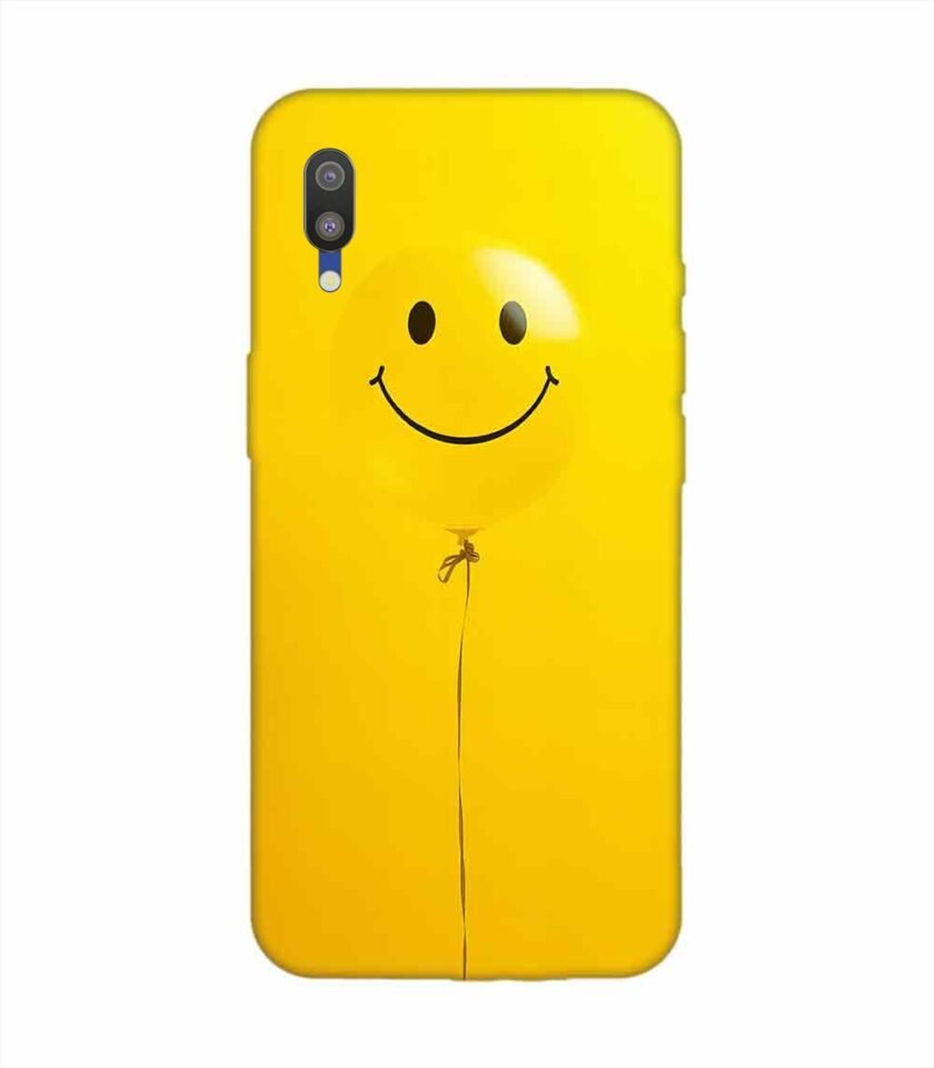 Samsung Galaxy M10 Happy Yellow Balloon Custom Printed Back Cover Design