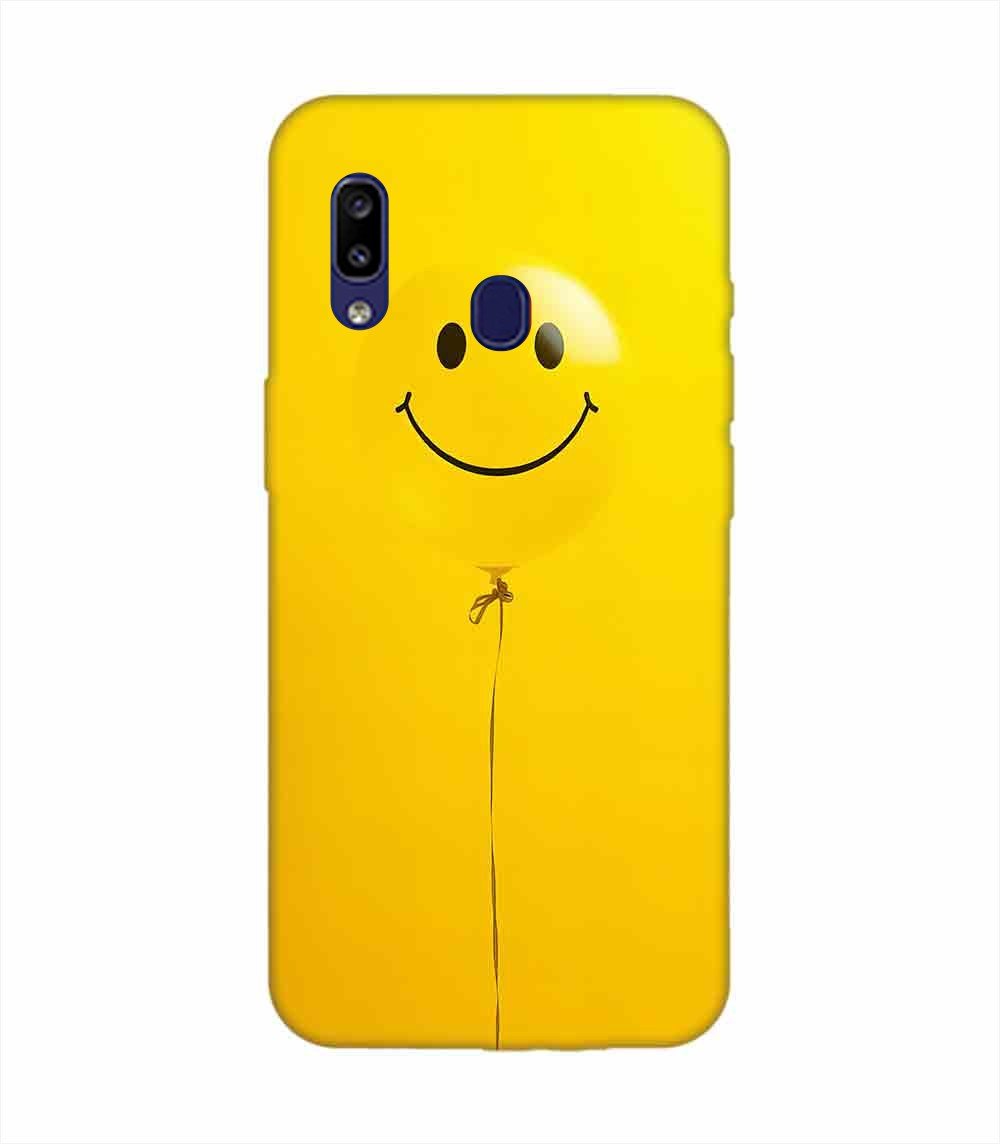 Samsung Galaxy M10S Happy Yellow Balloon Custom Printed Back Cover Design