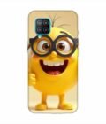 Samsung Galaxy M12 Happy Yellow Smiley Face Wearing Glasses Giving Thumbs Up Custom Printed Back Cover Design