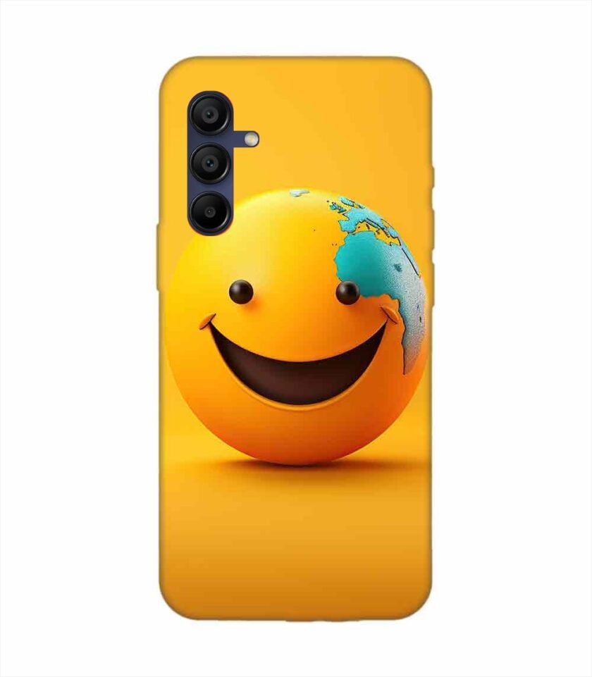 Samsung Galaxy M15 (5G) Happy Smiley Face Emoji Custom Printed Back Cover Design