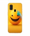 Samsung Galaxy M21 (4G) Happy Smiley Face Emoji Custom Printed Back Cover Design