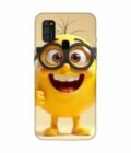 Samsung Galaxy M21 (4G) Happy Yellow Smiley Face Wearing Glasses Giving Thumbs Up Custom Printed Back Cover Design