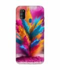 Samsung Galaxy M30S Happy Holi Color Splash Explosion Colored Powder Background Ai Generated Custom Printed Back Cover Design