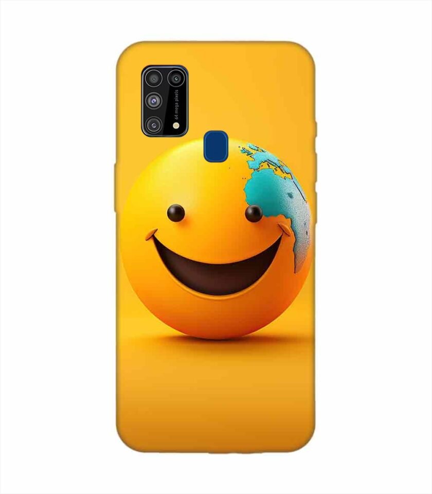 Samsung Galaxy M31 Prime Happy Smiley Face Emoji Custom Printed Back Cover Design