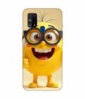 Samsung Galaxy M31 Prime Happy Yellow Smiley Face Wearing Glasses Giving Thumbs Up Custom Printed Back Cover Design