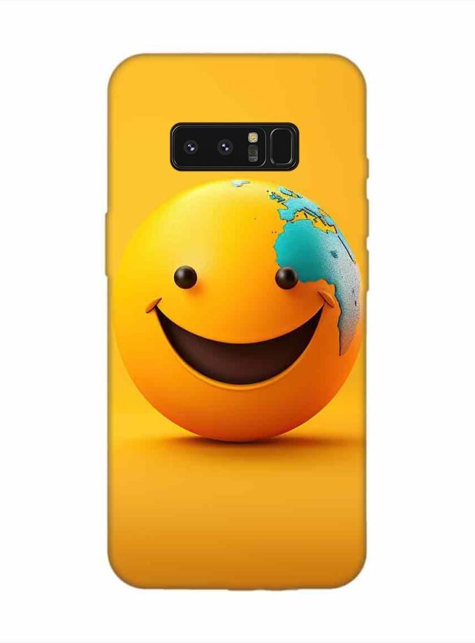 Samsung Galaxy Note 8 Happy Smiley Face Emoji Custom Printed Back Cover Design