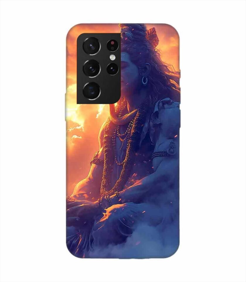 Samsung Galaxy S21 Ultra Happy Maha Shivaratri Wallpaper Custom Printed Back Cover Design