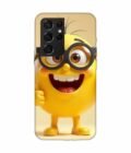 Samsung Galaxy S21 Ultra Happy Yellow Smiley Face Wearing Glasses Giving Thumbs Up Custom Printed Back Cover Design