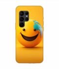 Samsung Galaxy S22 Ultra Happy Smiley Face Emoji Custom Printed Back Cover Design