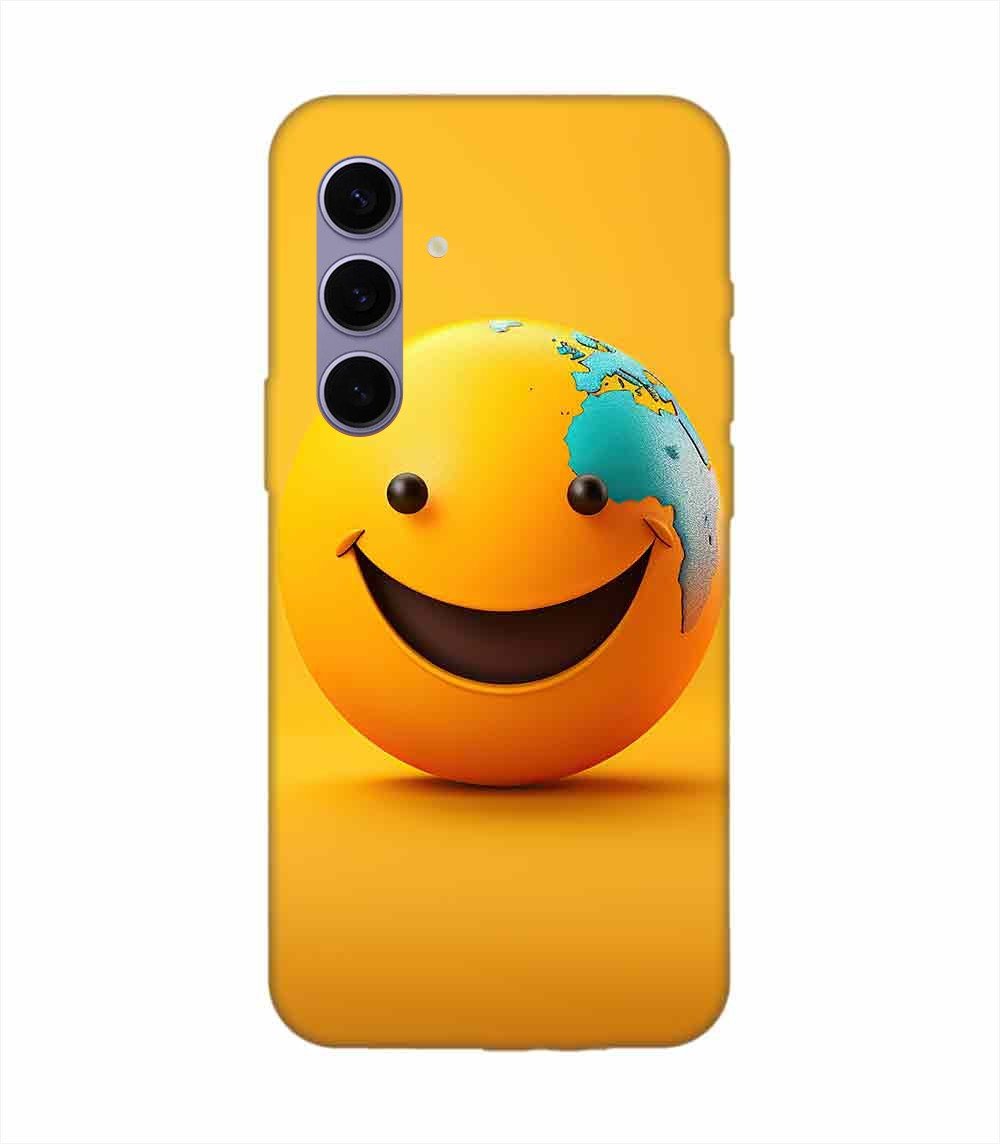 Samsung Galaxy S24 (5G) Happy Smiley Face Emoji Custom Printed Back Cover Design