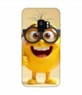 Samsung Galaxy S9 Happy Yellow Smiley Face Wearing Glasses Giving Thumbs Up Custom Printed Back Cover Design