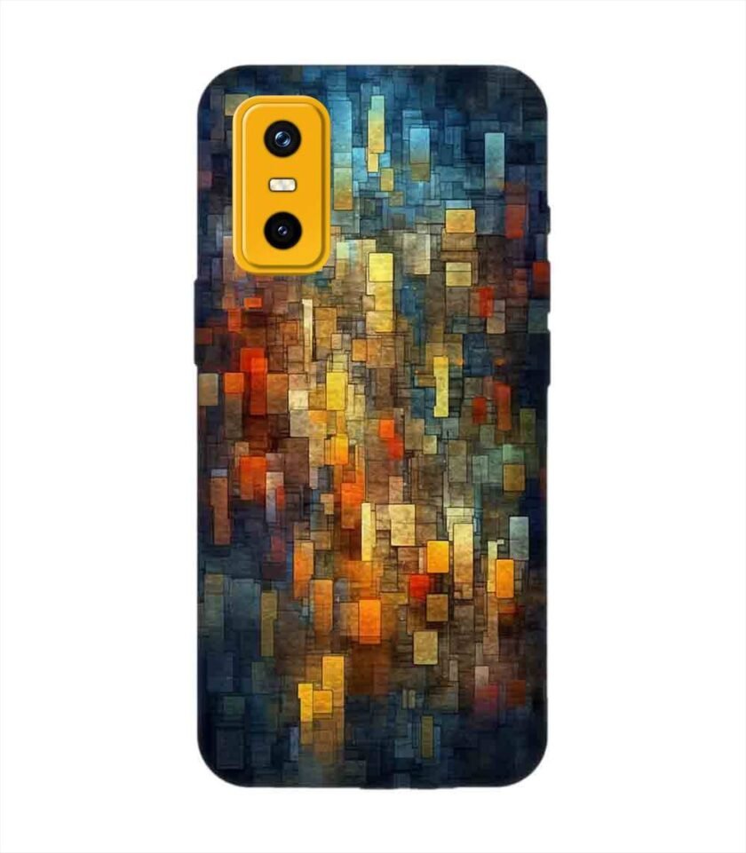 Custom Printed Case Cover for Infinix Gt 30 Pro (5G) close up colorful mosaic squares shapes