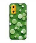 Custom Printed Case Cover for Infinix Gt 30 Pro (5G) close up green background with white polka dots