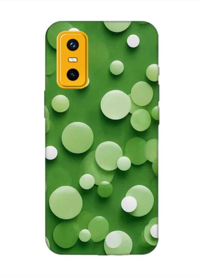 Custom Printed Case Cover for Infinix Gt 30 Pro (5G) close up green background with white polka dots