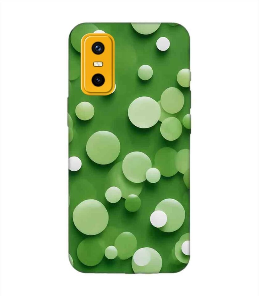 Custom Printed Case Cover for Infinix Gt 30 Pro (5G) close up green background with white polka dots