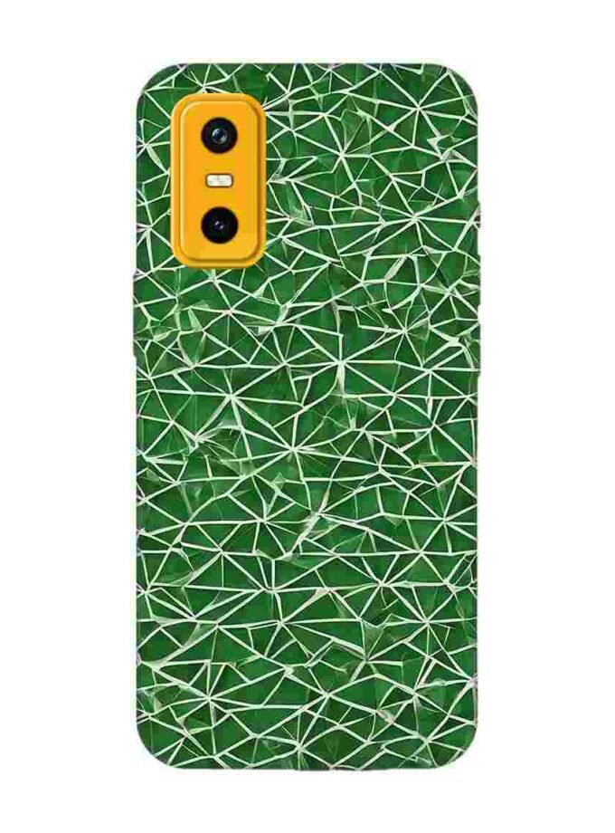 Custom Printed Case Cover for Infinix Gt 30 Pro (5G) close up green white geometric pattern