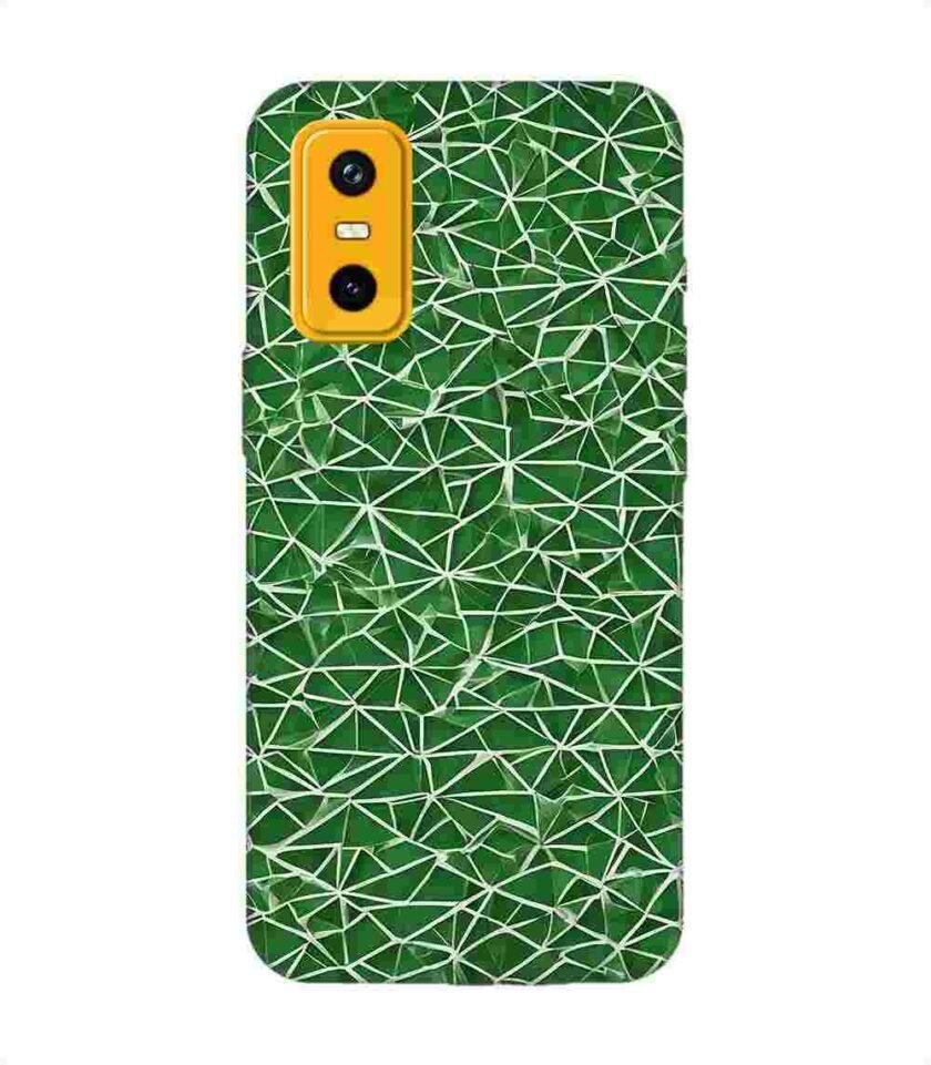 Custom Printed Case Cover for Infinix Gt 30 Pro (5G) close up green white geometric pattern
