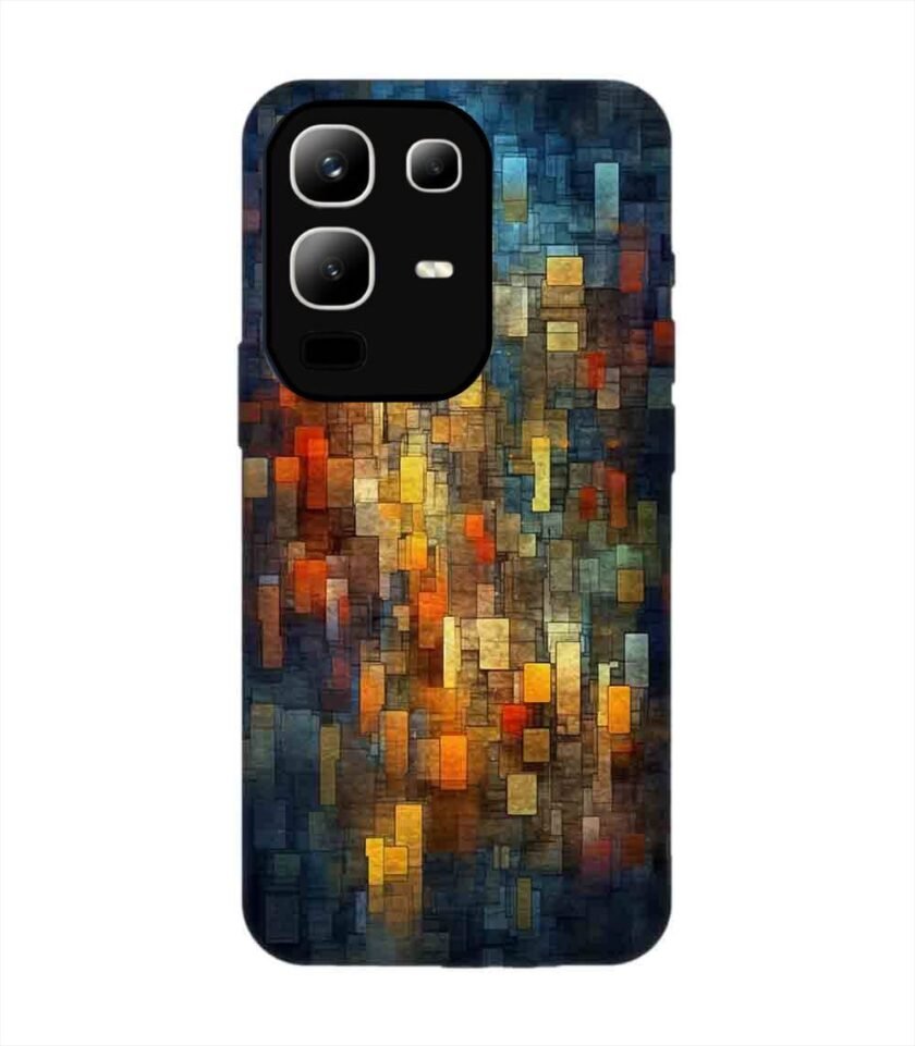 Custom Printed Case Cover for Infinix Note 50X (5G) close up colorful mosaic squares shapes
